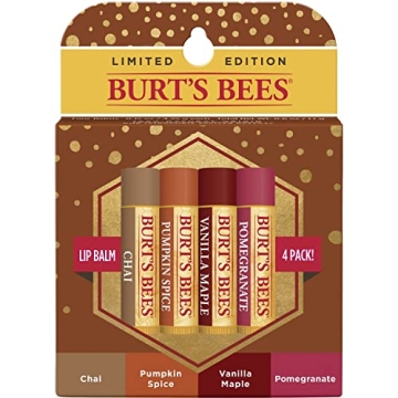 Burt's Bees 100% Natural Moisturizing Lip Balm Winter Variety Pack - 4 Tubes