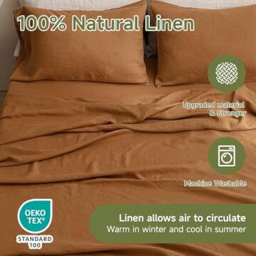 Shop Simple&Opulence Twin Linen Sheets - Soft, Durable Bedding