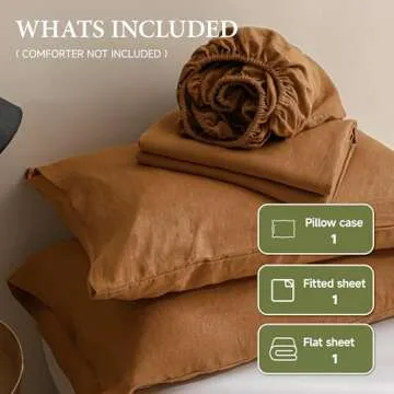 Shop Simple&Opulence Twin Linen Sheets - Soft, Durable Bedding