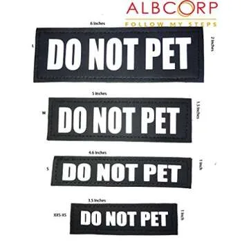 Albcorp Reflective Do Not Pet Dog Patches for Service Vests