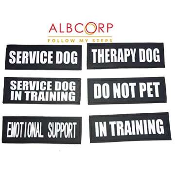 Albcorp Reflective Do Not Pet Dog Patches for Service Vests