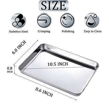 3 Pack Professional Medical Surgical Stainless Steel Dental Procedure Tray Thickening Lab Instrument...