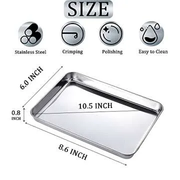 3 Pack Professional Medical Surgical Stainless Steel Dental Procedure Tray Thickening Lab Instrument...