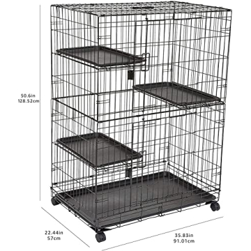 Amazon Basics 3-Tier Cat Playpen for Indoor Outdoor Use