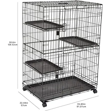 Amazon Basics 3-Tier Cat Playpen for Indoor Outdoor Use