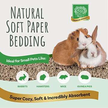 Small Pet Select Premium Small Animal Bedding, Natural Soft Paper Bedding for Small Indoor and Outdo...