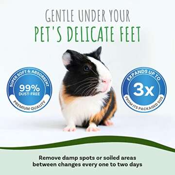 Small Pet Select Premium Small Animal Bedding, Natural Soft Paper Bedding for Small Indoor and Outdoor Pets, Made in USA, Jumbo Size 178 L Pack