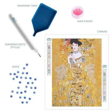 Diamond Dotz Woman in Gold Diamond Painting Kit for Adults