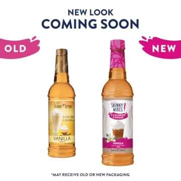 Jordan's Skinny Syrups Sugar Free Coffee Syrup, Vanilla Flavor Drink Mix, Zero Calorie Flavoring for...