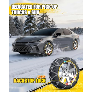 Snow-Chains Easy Install Tire-Chains for Winter Safety