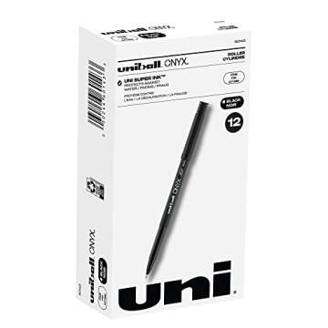 uni-ball Onyx Roller Ball Pen - Fine 0.7mm Black Ink