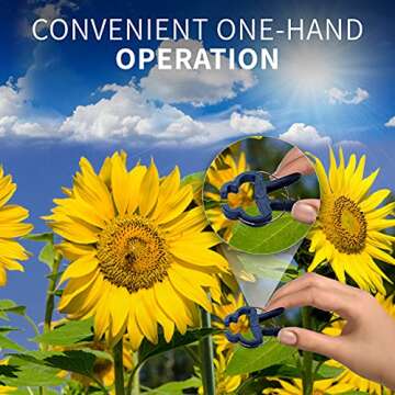 Plant Clips, Tomato Clips for Plant Support 40 PC -Green Gentle Gardening Plant & Flower Lever Loop Gripper Clips, Tool for Supporting or Straightening Plant Stems, Stalks, and Vines, Garden Clips