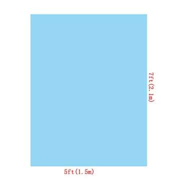 RBQOKJ 5x7ft Baby Solid Blue Backdrop Pure Color Photo Background Vinyl Sky Blue Backdrops Photographer Headshot Portrait Shoot Prop Studio