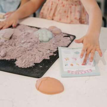 ForeverElla Silicone Beach Toy Set - Eco-Friendly, Easy to Clean, 5 Sand Toy Molds, Shovel & Beach Bag - Beach Toys for Kids Ages 4-8, Toddlers 1-3, Baby Beach Toys - Travel Friendly