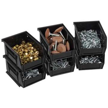 Akro-Mils Durable Stackable Bins for Efficient Storage