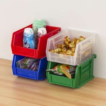 Akro-Mils Durable Stackable Bins for Efficient Storage