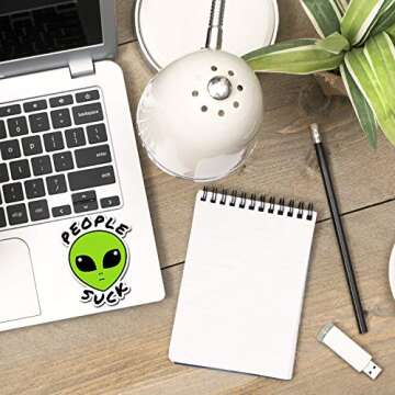 Cute Water Bottles Stickers for VSCO Girls(44 Pack) - Laptops Sticker for Teens Feminist - Aesthetic Trendy Waterproof Vinyl Sticker Pack for Flask Tumbler Cameras Phone Luggage Graffiti Decal