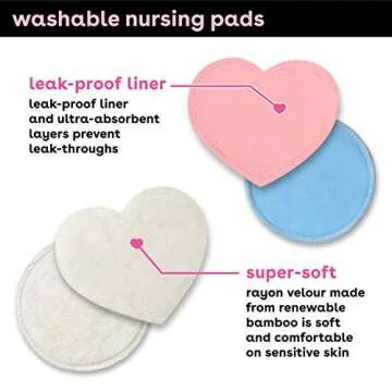 Bamboobies Women’s Starter Kit, Washable and Disposable Nursing Pads, Organic Nipple Balm, and On-the-Go Wet/Dry Bag