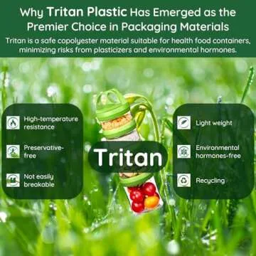 SELEWARE Portable Stackable Food Storage Containers for Snacks Formula Powder and Drinks Twist Lock System Airtight Leak-proof BPA and Phthalate Free 4 Piece Jars 31oz Green