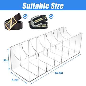SupApollo Acrylic 7 Compartment Belt Organizer - Elegant & Multifunctional Storage Solution