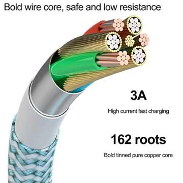 6Pack MFi Certified Lightning Cables for iPhone - Durable & Fast Charging Best Color Options