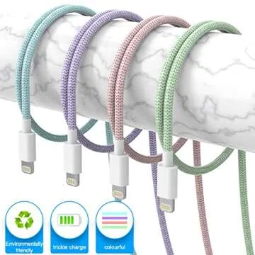 6Pack MFi Certified Lightning Cables in Cute Colors
