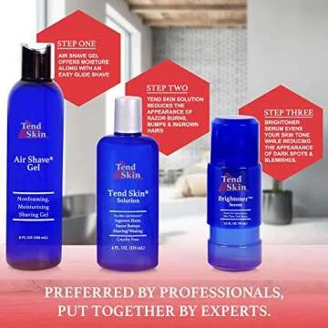 Tend Skin Women's Shaving Kit for Razor Bumps, Ingrown Hair, Dark Spots - Complete Skin Care Solutio...