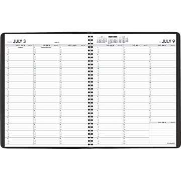 AT-A-GLANCE 2023-2024 Academic Appointment Book Planner, Weekly (Jul 2023-Aug 2024), Quarter-Hourly, 8-1/4" x 11", Large, Black (709570524)