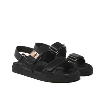 Rihero Women's Comfortable Adjustable Flat Sandals