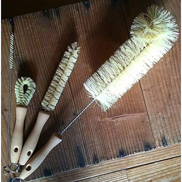 Eco-Friendly All Natural Bottle Brush Set for Kitchen Cleaning