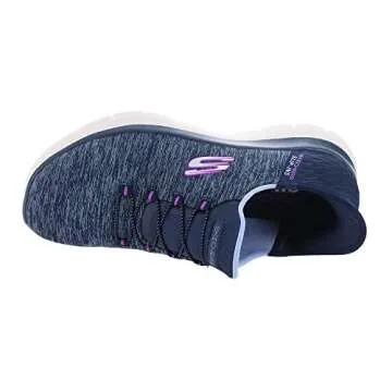 Skechers Women's Hands Free Slip Ins Sneaker, Navy Purple