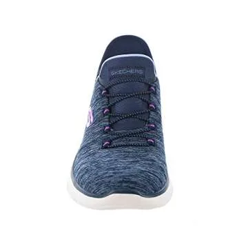 Skechers Women's Hands Free Slip Ins Sneaker, Navy Purple