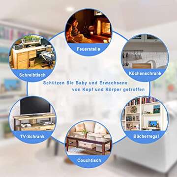 Edge Protector 100% Silicone, Baby Proofing Clear Table Corners Guards, Pre-Taped Adhesive Soft for ...