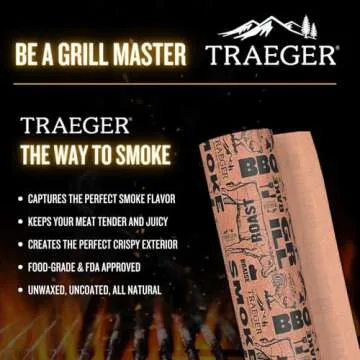 Traeger Grills Pink BBQ Butcher Paper Roll for Perfect Grilling
