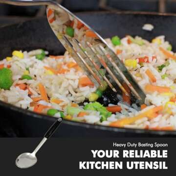 Chef Craft Select Heavy Duty Basting Spoon 12 Inch Stainless Steel