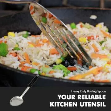 Chef Craft Select Heavy Duty Basting Spoon 12 Inch Stainless Steel