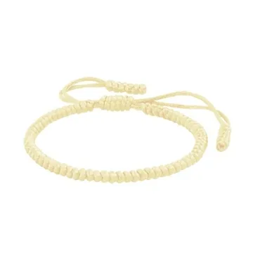 COLORFUL BLING Handmade Tibetan String Bracelet - Adjustable Rope Knot Amulet Gift