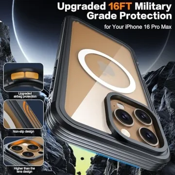 iPhone 16 Pro Max Case with Tempered Glass & MagSafe