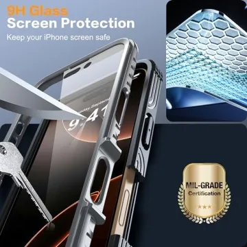 iPhone 16 Pro Max Case with Tempered Glass & MagSafe