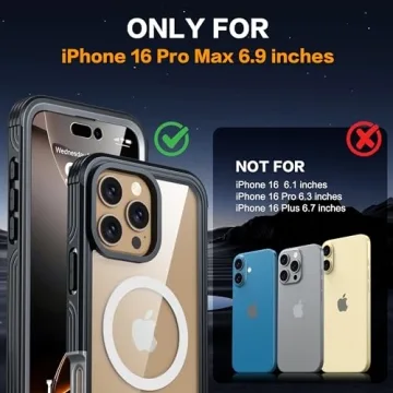 iPhone 16 Pro Max Case with Tempered Glass & MagSafe
