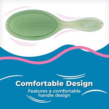 Wet Brush Original Detangler Hair Brush - Natural Marble Jade - All Hair Types - Ultra-Soft IntelliFlex Detangler Bristles Glide Through Tangles with Ease - Pain-Free Comb for Men & Women