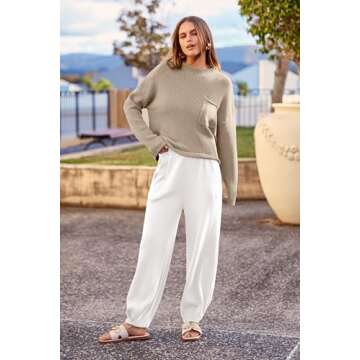 PRETTYGARDEN Women's Winter 2 Piece Sweater Set Casual Pullover Top High Waisted Sweatpants Tracksui...