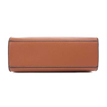 EVVE Women's Luxury Pebbled Leather Crossbody Satchel