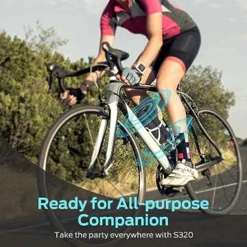 Monster S320 Bluetooth Speaker, Portable Bluetooth Speaker, 40W True Wireless Speaker,360° Stereo Sound Effect,IPX7 Waterproof Speaker, 32 Hour Playing Time,Suitable for Outdoor Speaker