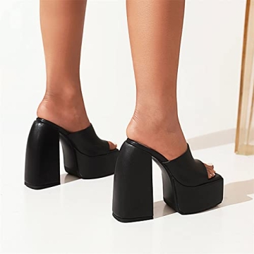 Goolita Chunky Heel Platform Sandals for Women