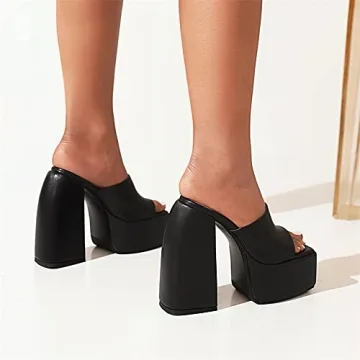 Goolita Chunky Heel Platform Sandals for Women