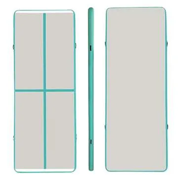 EZ GLAM 10ft/13ft/16ft/20ft Air Mat Tumble Track Inflatable Gymnastics Tumbling Track Mat with Electric Air Pump for Cheerleading/Practice/Beach/Park/Home use