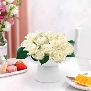 Yardwe Ceramic Pot Arrangement Set, Japanese Ikebana Vase with Frog, Floral Art Supplies Bowl Decorative Vase for Centerpieces (White)