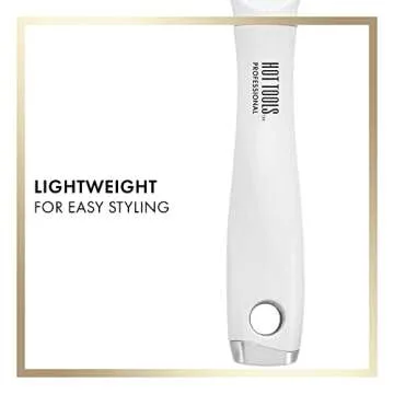 Hot Tools Pro Artist White Gold Collection Titanium Thermal Vented Paddle Brush | Smooth & Shine