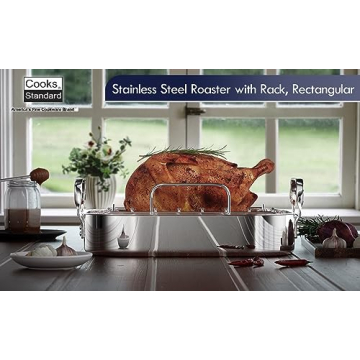 Cooks Standard Roaster Pan with V-Shaped Rack